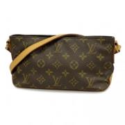 Louis Vuitton Vintage Pre-owned Tyg axelremsvskor Brown, Dam