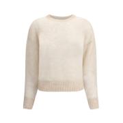 Brunello Cucinelli Elegant Mohair Pullover Beige, Dam