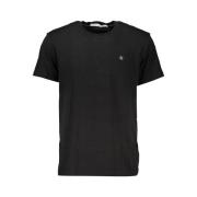 Calvin Klein Svart Bomull T-shirt med Logo Black, Herr