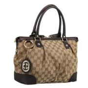 Gucci Vintage Pre-owned Canvas gucci-vskor Beige, Dam