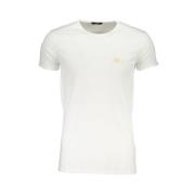 Cavalli Class Vit Bomull Logo Print T-shirt White, Herr