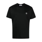 Stone Island Svart Bröstlogot-tröja Black, Herr