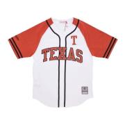 Mitchell & Ness Vit Ncaa Baseball Jersey med Texas Longhorns Logo Mult...