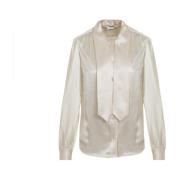 Saint Laurent Vit Sidenskjorta Elegant Stil White, Dam