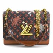 Louis Vuitton Vintage Pre-owned Canvas axelremsvskor Brown, Dam