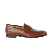 Loro Piana Brun Klassisk Moccasin med Dubbel Söm Brown, Herr