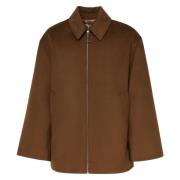 JW Anderson Brun Ull Dragkedja Jacka Brown, Herr