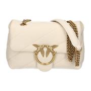 Pinko Mini Love Bag Puff med Diamond Cut White, Dam