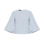 Emporio Armani Elegant Damblus med Vingsleeves Blue, Dam