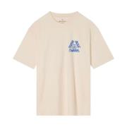 Edwin Tryckt Logotyp Kortärmad T-shirt Beige, Herr