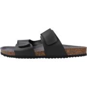 Geox Stiliga Sandal Sliders för Kvinnor Black, Herr