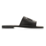 Dolce & Gabbana Läder Slides för Män - Steg in i Stil Black, Herr