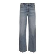 7 For All Mankind Blå Jeans, Chic Fit, Premium Bomull Blue, Dam