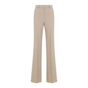 Sportmax Elegant Naken Ullbyxor Beige, Dam