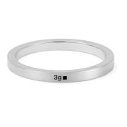 Le Gramme Bandring Handgjord i Frankrike 3g Gray, Unisex