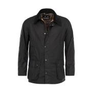 Barbour Ashby Wax Jacket Blue, Herr