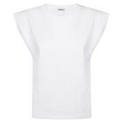 Dondup Avslappnad Bomull T-shirt White, Dam