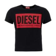 Diesel Klassisk Svart Bomull T-shirt Black, Dam