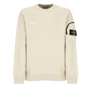 Stone Island Beige Bomullssweatshirt med Dragkedjeficka Beige, Herr