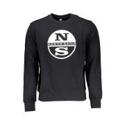 North Sails Svart Bomulls Sweatshirt med Logotyptryck Black, Herr