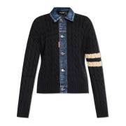 Dsquared2 Kofta med deniminsatser Blue, Dam