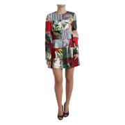 Dolce & Gabbana Blommig Jacquard Mini Shift Klänning Multicolor, Dam