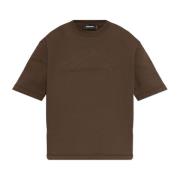 Dsquared2 T-shirt med logotyp Brown, Herr