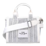 Marc Jacobs Kristall Canvas Liten Toteväska Vit White, Dam