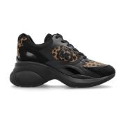 Michael Kors Zuma Cheetah Print Trainer Black, Dam