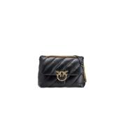 Pinko Love Bag Puff Svart Läder Black, Dam