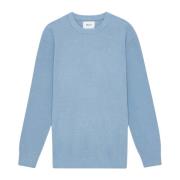 Nn07 Mode Crewneck Sweater Powder Blue Blue, Herr