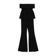 Self Portrait Svart Strapless Jumpsuit Black, Dam