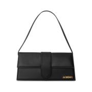 Jacquemus Svart läder axelväska Le Bambino Black, Dam