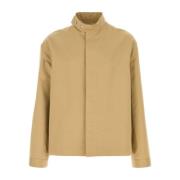 Jil Sander Stilig Beige Bomullsblandad Jacka Beige, Herr