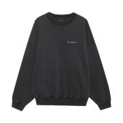 Anine Bing Handskrivna Låttexter Sweatshirt - Vintage Look Black, Dam