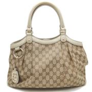 Gucci Vintage Pre-owned Canvas gucci-vskor Beige, Dam