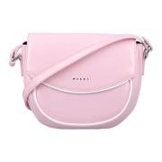 Marni Rose Crossbody Flap Väska Pink, Dam