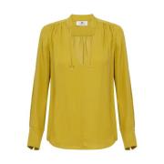 Elisabetta Franchi Georgette Charm Skjorta Yellow, Dam