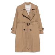 Max Mara Vår Kamel Trench Coat Brown, Dam