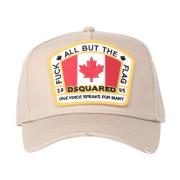 Dsquared2 Logo Cap med Justerbar Rem Beige, Herr