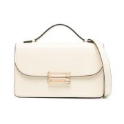 Victoria Beckham Beige Foldover Top Axelväska Beige, Dam