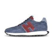 Hogan Avslappnade Multifärgade Mocka Sneakers Blue, Herr