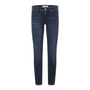 Cambio Mörk Denim Tvätt Byxor Blue, Dam