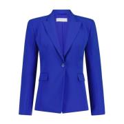 Patrizia Pepe Figursydd Blazer Lätt Enknäppning Blue, Dam