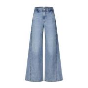 Rag & Bone Jeans med vida ben Blue, Dam