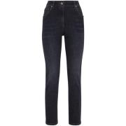 Brunello Cucinelli Svarta Denim Jeans för Män Black, Dam