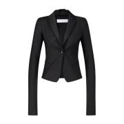 Patrizia Pepe Skräddad Blazer med Klassisk Design Black, Dam