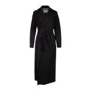 Harris Wharf London Lång Trenchcoat Black, Dam