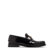 Versace Svarta platta skor Elegant stil Black, Herr