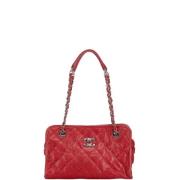 Chanel Vintage Pre-owned Laeder chanel-vskor Red, Dam